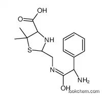 Molecular Structure of 124774-48-7 (4-Thiazolidinecarboxylic acid, 2-[[(aminophenylacetyl)amino]methyl]-5,5-dimethyl-, [2R-[2a(R*),4b]]-)